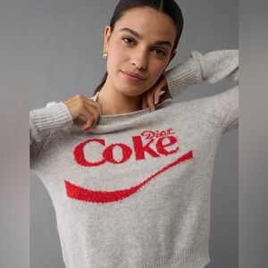 American Eagle AE Whoa So Soft Diet Coke Crew Neck Sweater, medium